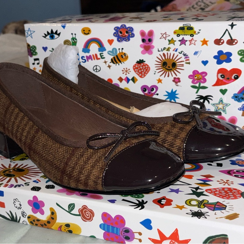Jeffrey Campbell Brown Tartan Dancerie Heels